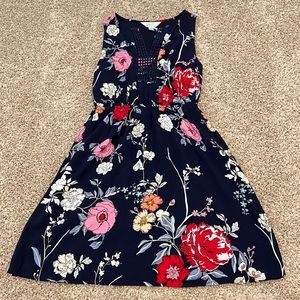 Navy/ Floral dress